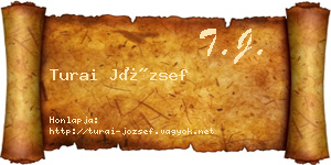 Turai József névjegykártya